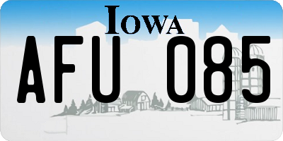 IA license plate AFU085
