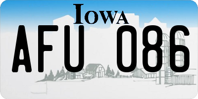 IA license plate AFU086