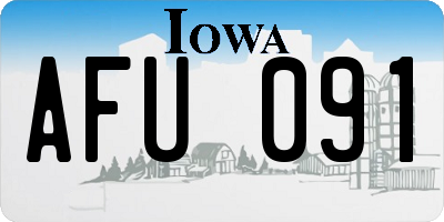 IA license plate AFU091