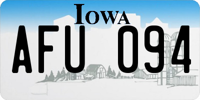 IA license plate AFU094
