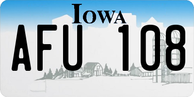 IA license plate AFU108