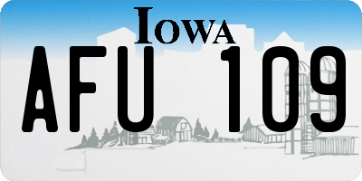 IA license plate AFU109