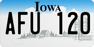 IA license plate AFU120