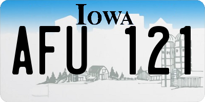 IA license plate AFU121