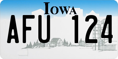 IA license plate AFU124
