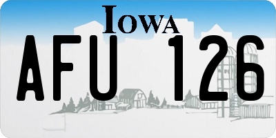 IA license plate AFU126