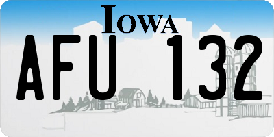 IA license plate AFU132