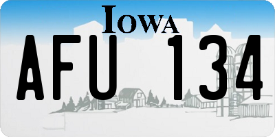 IA license plate AFU134