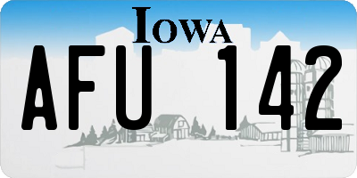 IA license plate AFU142