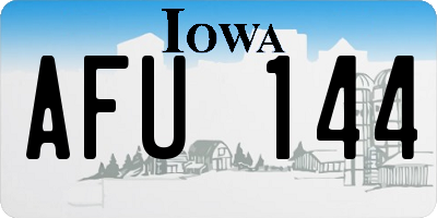 IA license plate AFU144