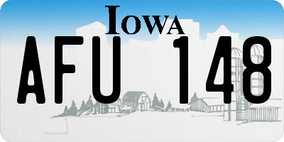 IA license plate AFU148