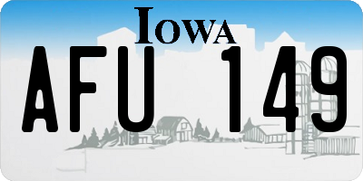 IA license plate AFU149