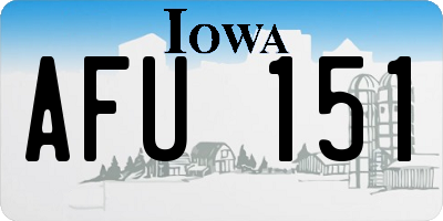 IA license plate AFU151