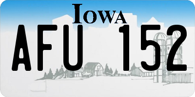 IA license plate AFU152