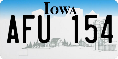 IA license plate AFU154