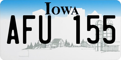 IA license plate AFU155