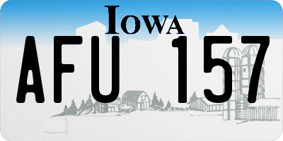 IA license plate AFU157