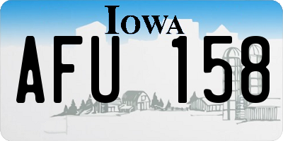 IA license plate AFU158