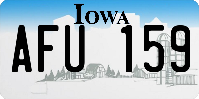 IA license plate AFU159