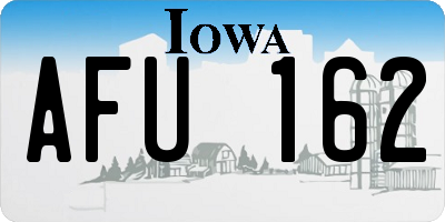 IA license plate AFU162