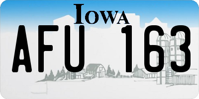 IA license plate AFU163