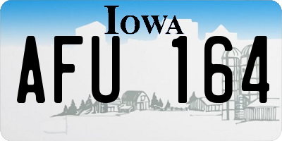 IA license plate AFU164