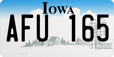 IA license plate AFU165