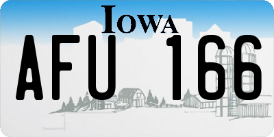 IA license plate AFU166