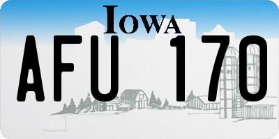 IA license plate AFU170