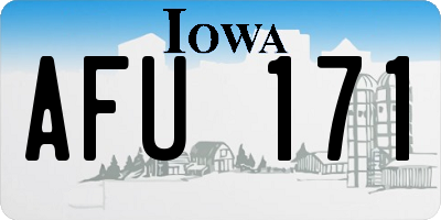 IA license plate AFU171