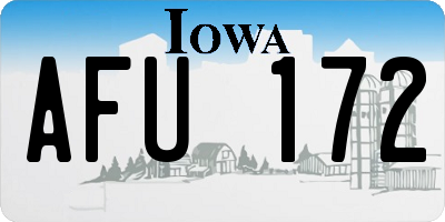 IA license plate AFU172