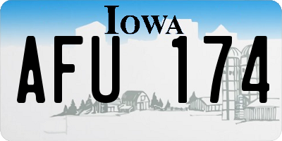 IA license plate AFU174
