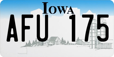 IA license plate AFU175