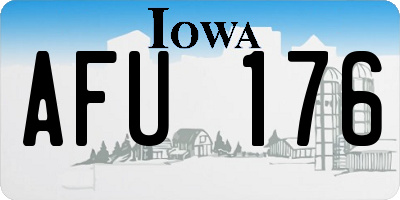 IA license plate AFU176