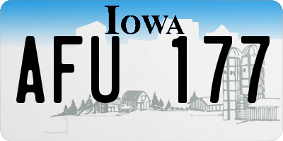 IA license plate AFU177