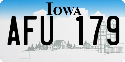IA license plate AFU179