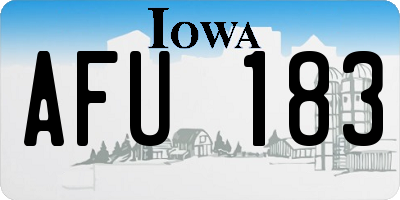 IA license plate AFU183