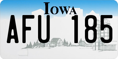 IA license plate AFU185