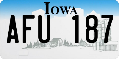 IA license plate AFU187