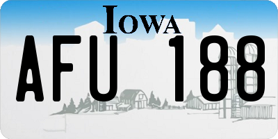 IA license plate AFU188
