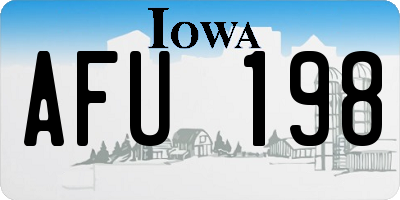 IA license plate AFU198