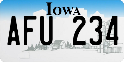 IA license plate AFU234