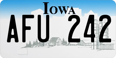IA license plate AFU242