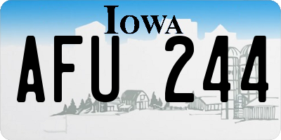 IA license plate AFU244