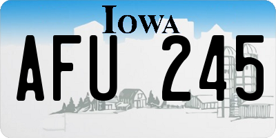 IA license plate AFU245