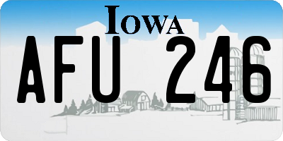 IA license plate AFU246