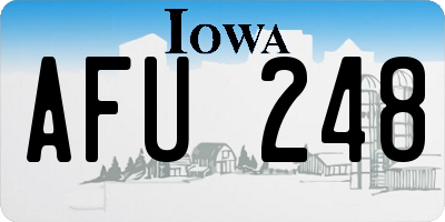 IA license plate AFU248