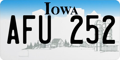 IA license plate AFU252