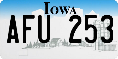 IA license plate AFU253