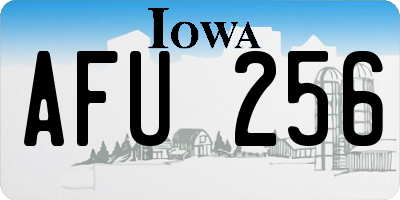IA license plate AFU256